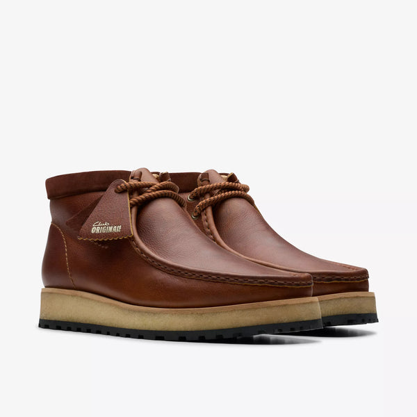 Clarks- Wallabee Scout Dark Tan Leather