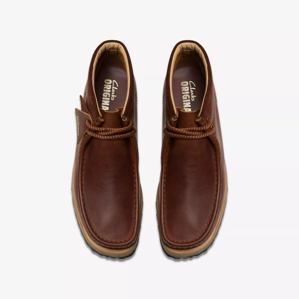 Clarks- Wallabee Scout Dark Tan Leather