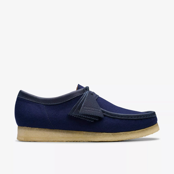 Clarks- Wallabee Navy Wool