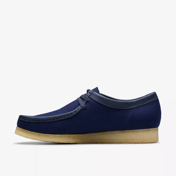 Clarks- Wallabee Navy Wool