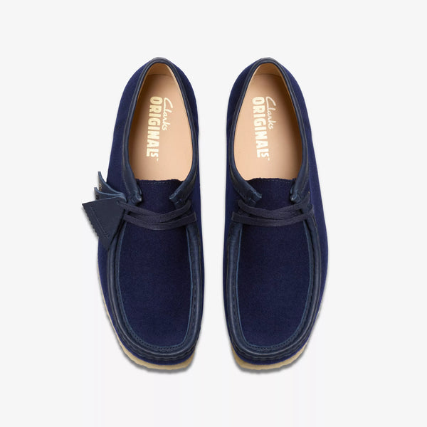 Clarks- Wallabee Navy Wool