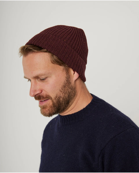 Peregrine- Porter Ribbed Beanie in Shiraz