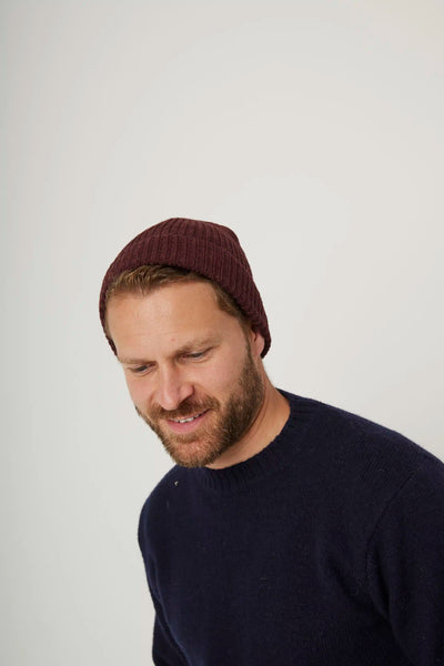 Peregrine- Porter Ribbed Beanie in Shiraz