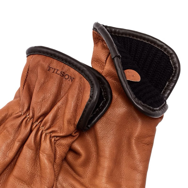 Filson- Original Lined Goatskin Gloves in Saddle Brown