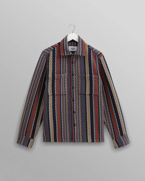 Wax London- Whiting Overshirt Vertical Stripe