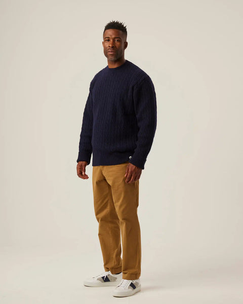 Peregrine- Makers Stitch Cable Crew in Navy