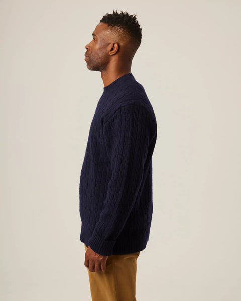 Peregrine- Makers Stitch Cable Crew in Navy