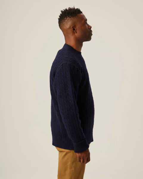 Peregrine- Makers Stitch Cable Crew in Navy