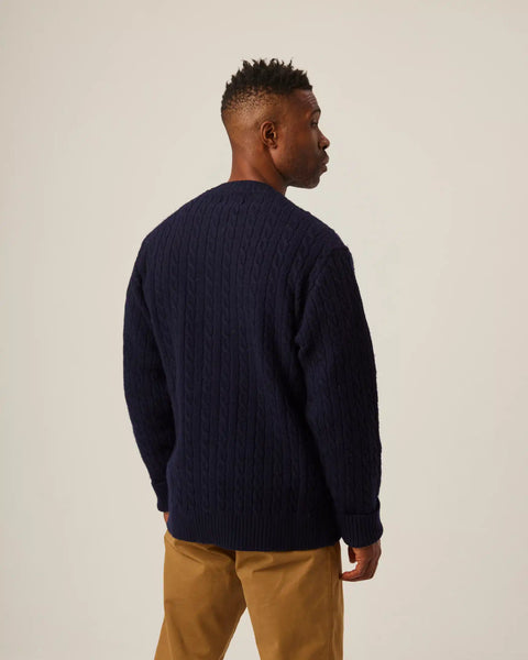 Peregrine- Makers Stitch Cable Crew in Navy