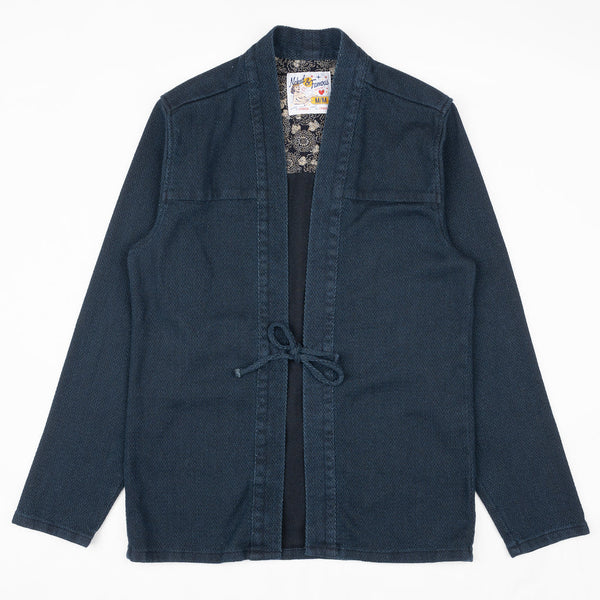 Naked & Famous- Kimono Shirt: Yagasuri Denim