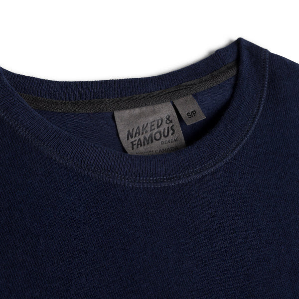 Naked & Famous- Weekend Crew: Vintage Doubleface Navy