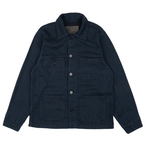 Naked & Famous- Chore Coat: Yagasuri Denim