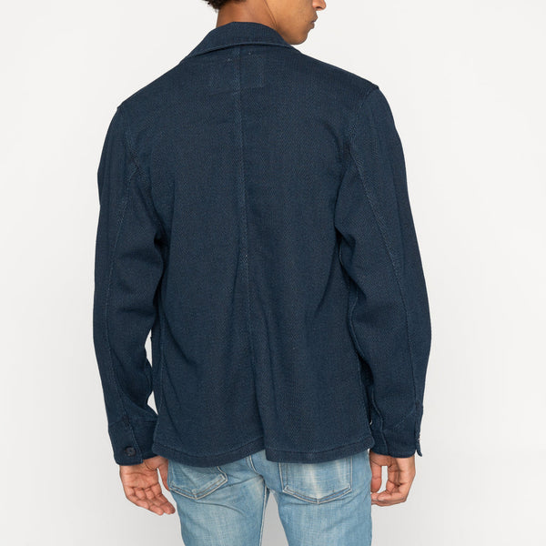 Naked & Famous- Chore Coat: Yagasuri Denim