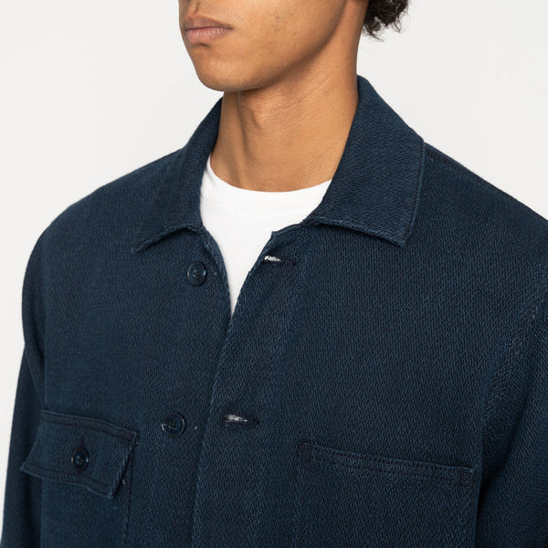 Naked & Famous- Chore Coat: Yagasuri Denim