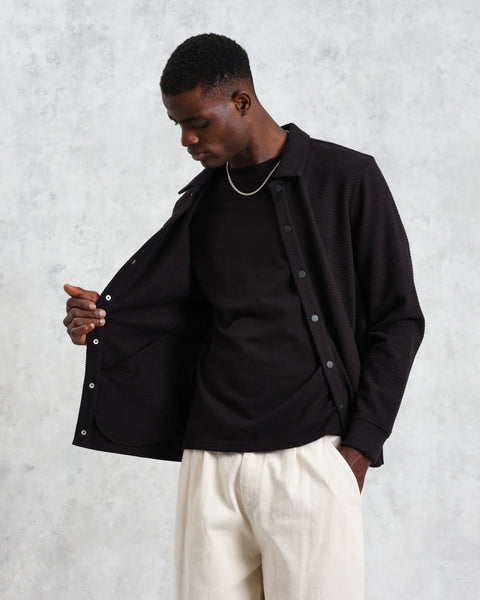 Wax London- Hays Jersey Overshirt Waffle