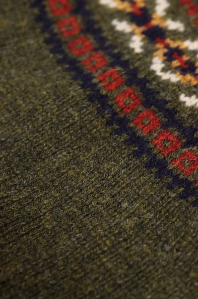 Harley of Scotland- Women’s Fairisle Sweater in Pineshadow