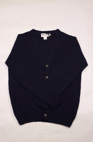 Harley of Scotland- Shaggy Cardigan in New Navy