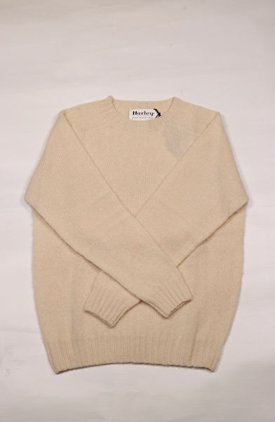 Harley of Scotland- Women’s Shaggy Raglan Sweater in Cream