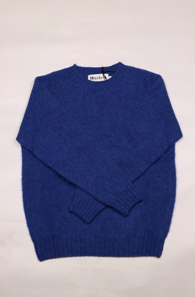 Harley of Scotland- Women’s Shaggy Raglan Sweater in Ocean Force