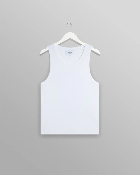 Wax London- Montague Vest in White Rib