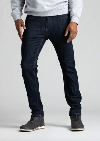 DUER Stay Dry Fireside Slim Straight Leg Jeans In Heritage Rinse