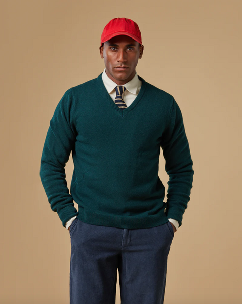 Portuguese Flannel- Extra Fine Merino Wool Sweater Vneck