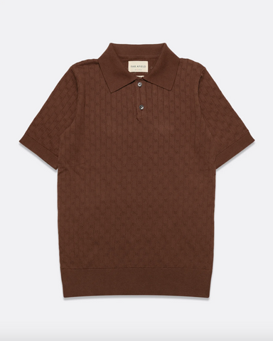 Far Afield- Jacobs SS Polo Lace Friar Brown