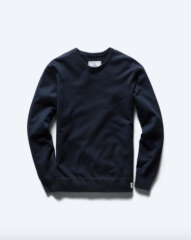 Reigning Champ- Knit Mid Weight Terry Long Sleeve Crew Neck Navy