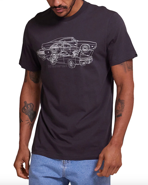 Deus Ex Machina- Charger Tee Anthracite