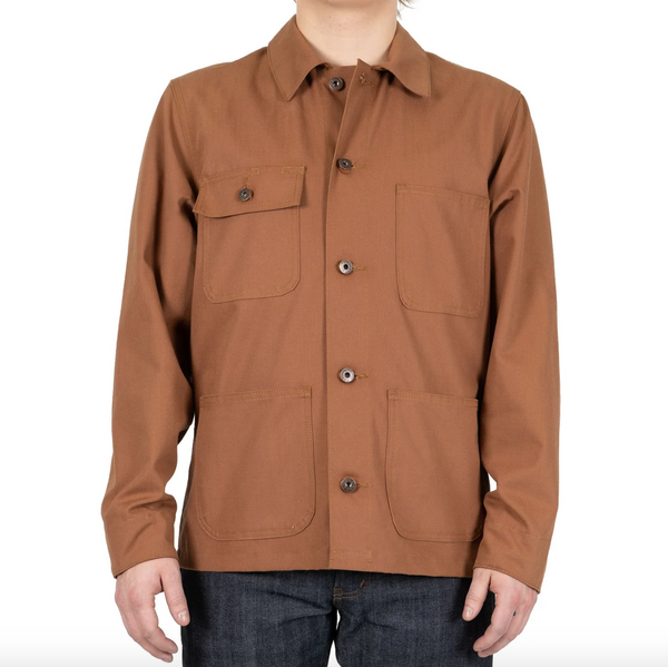 Naked & Famous- Chore Coat Brick Canvas Camel