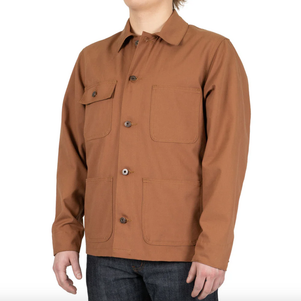 Naked & Famous- Chore Coat Brick Canvas Camel