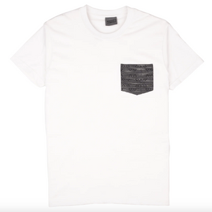 Naked & Famous- Pocket Tee Slub Sashiko White