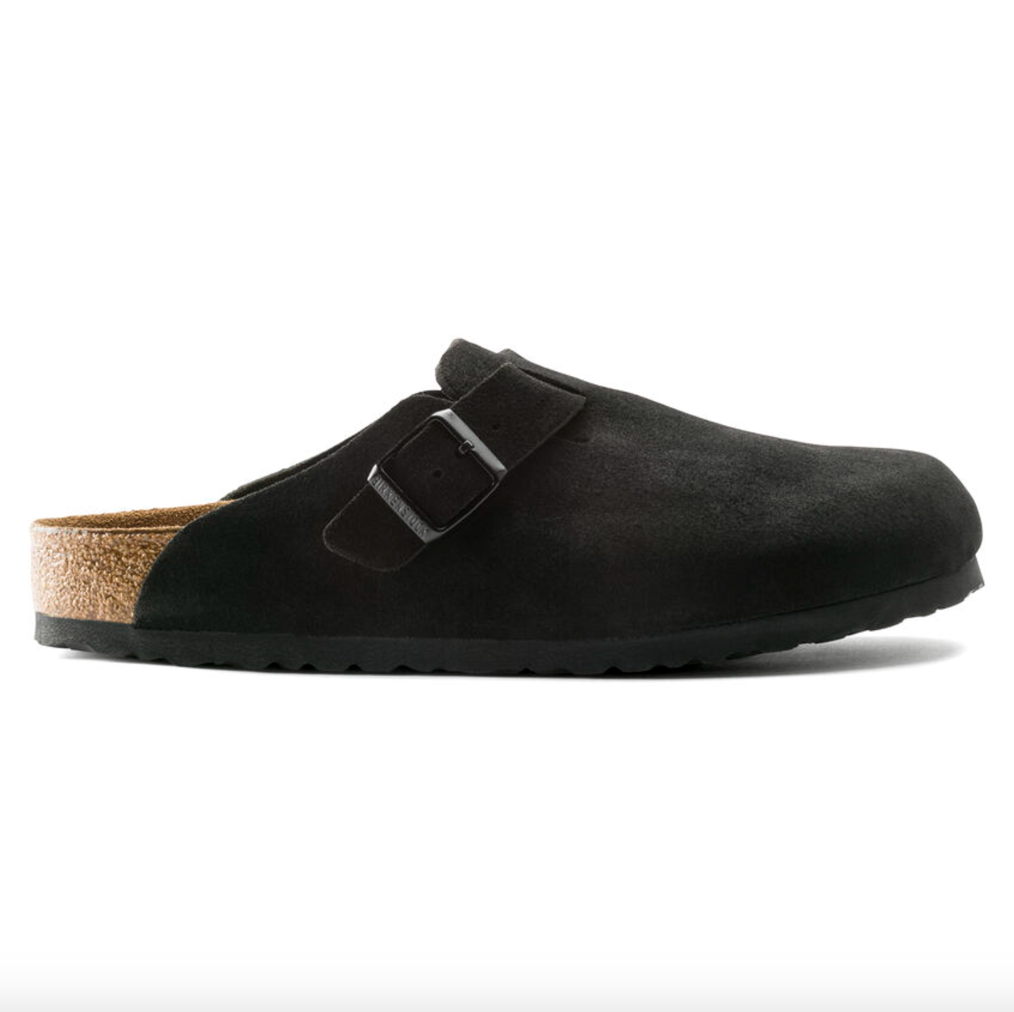 Birkenstock- Boston Soft Footbed Black Suede