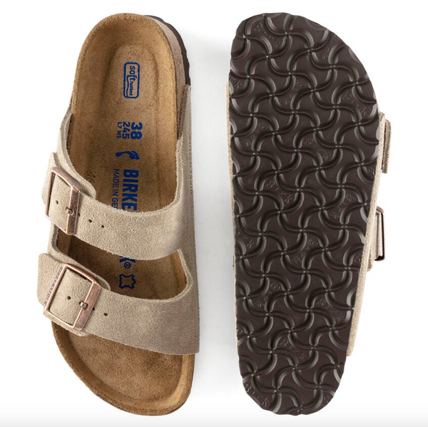 Birkenstock- Arizona Soft Footbed Taupe Suede