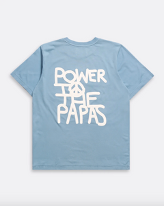 Far Afield- Power to the Papas Tee Allure Blue