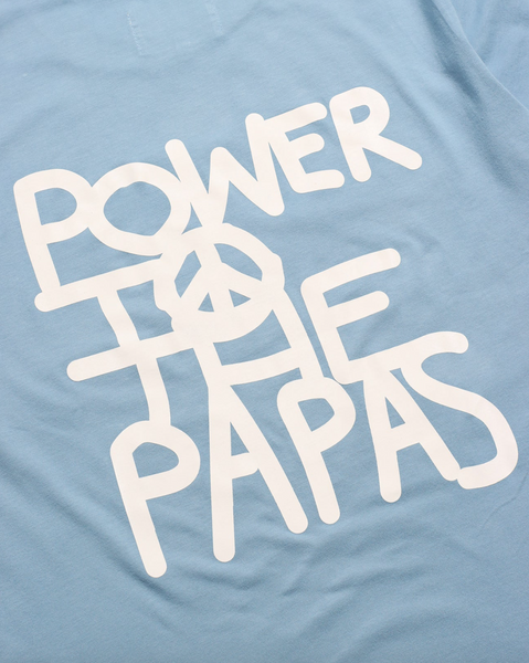 Far Afield- Power to the Papas Tee Allure Blue