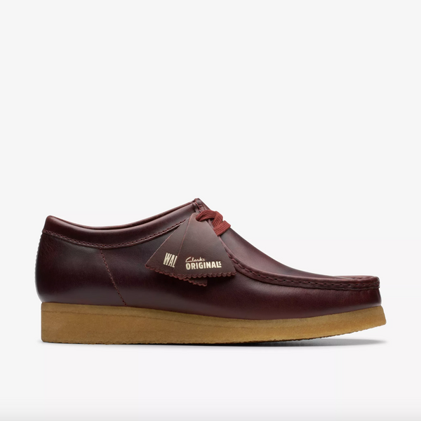 Clarks- Wallabee Deep Red Leather