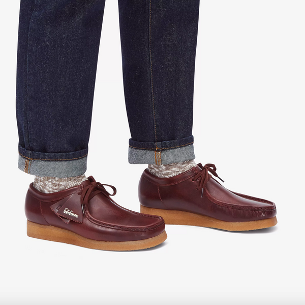 Clarks- Wallabee Deep Red Leather