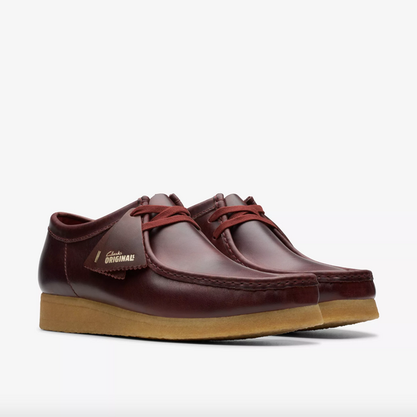 Clarks- Wallabee Deep Red Leather