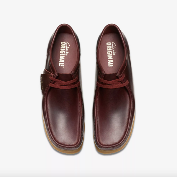 Clarks- Wallabee Deep Red Leather