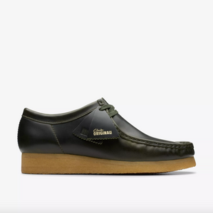 Clarks- Wallabee Forest Green Leather