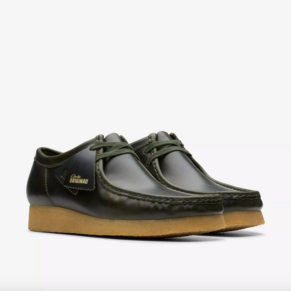 Clarks- Wallabee Forest Green Leather