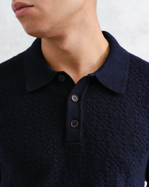 Wax London- Oban Polo Check Stitch