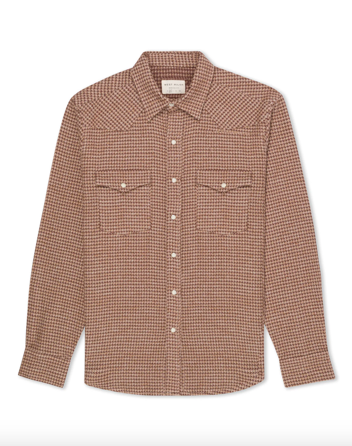 West Major- Houndstooth Flannel Rust