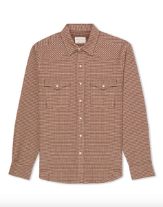 West Major- Houndstooth Flannel Rust