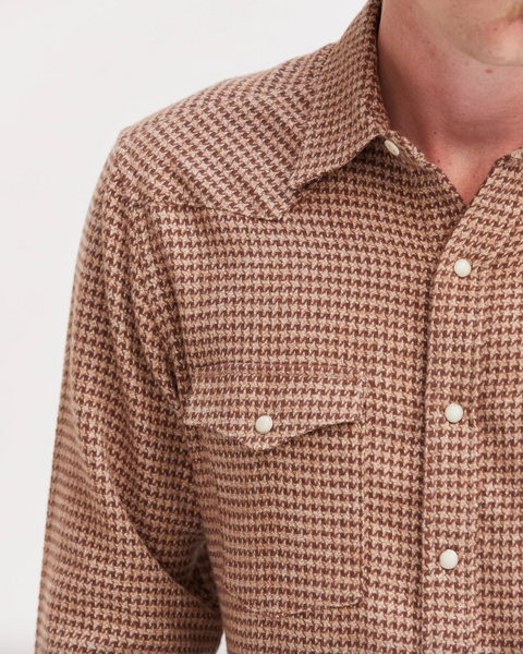 West Major- Houndstooth Flannel Rust