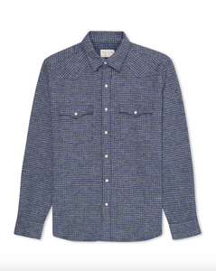 West Major- Houndstooth Flannel Blue