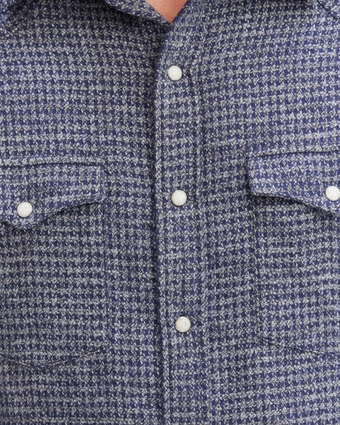 West Major- Houndstooth Flannel Blue