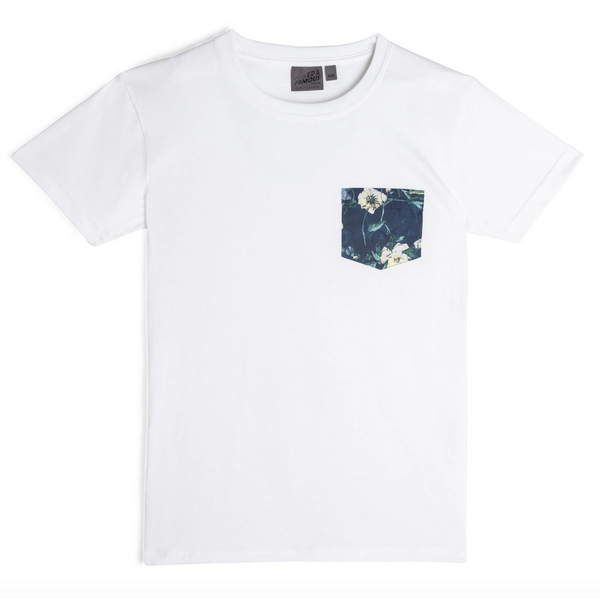 Naked & Famous- Pocket Tee S/S Flowering Painting