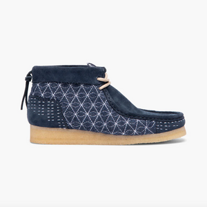 Clark's Wallabee Navy Sashiko